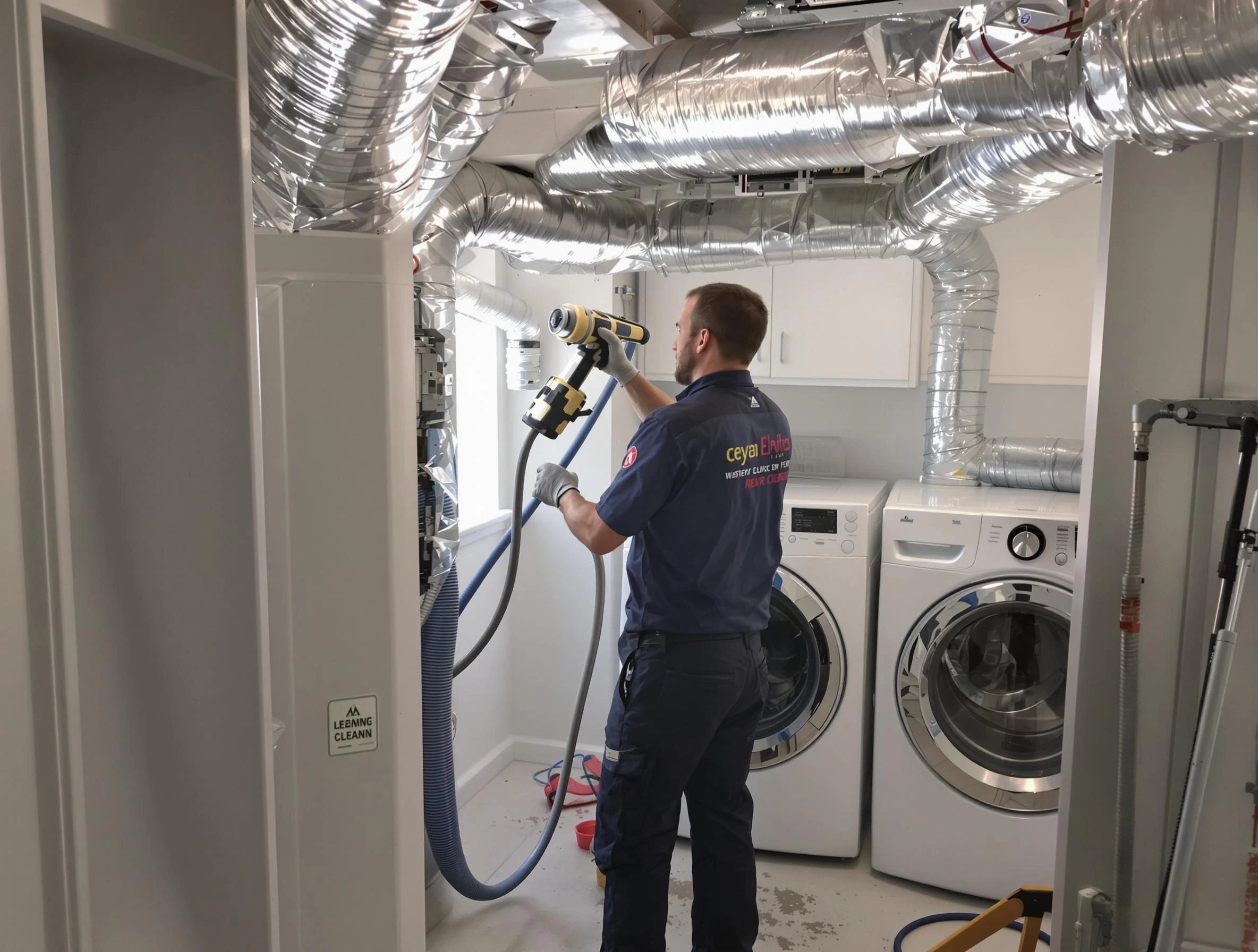 Marlborough Dryer Vent Cleaning specialist using advanced equipment for thorough duct cleaning in Marlborough
