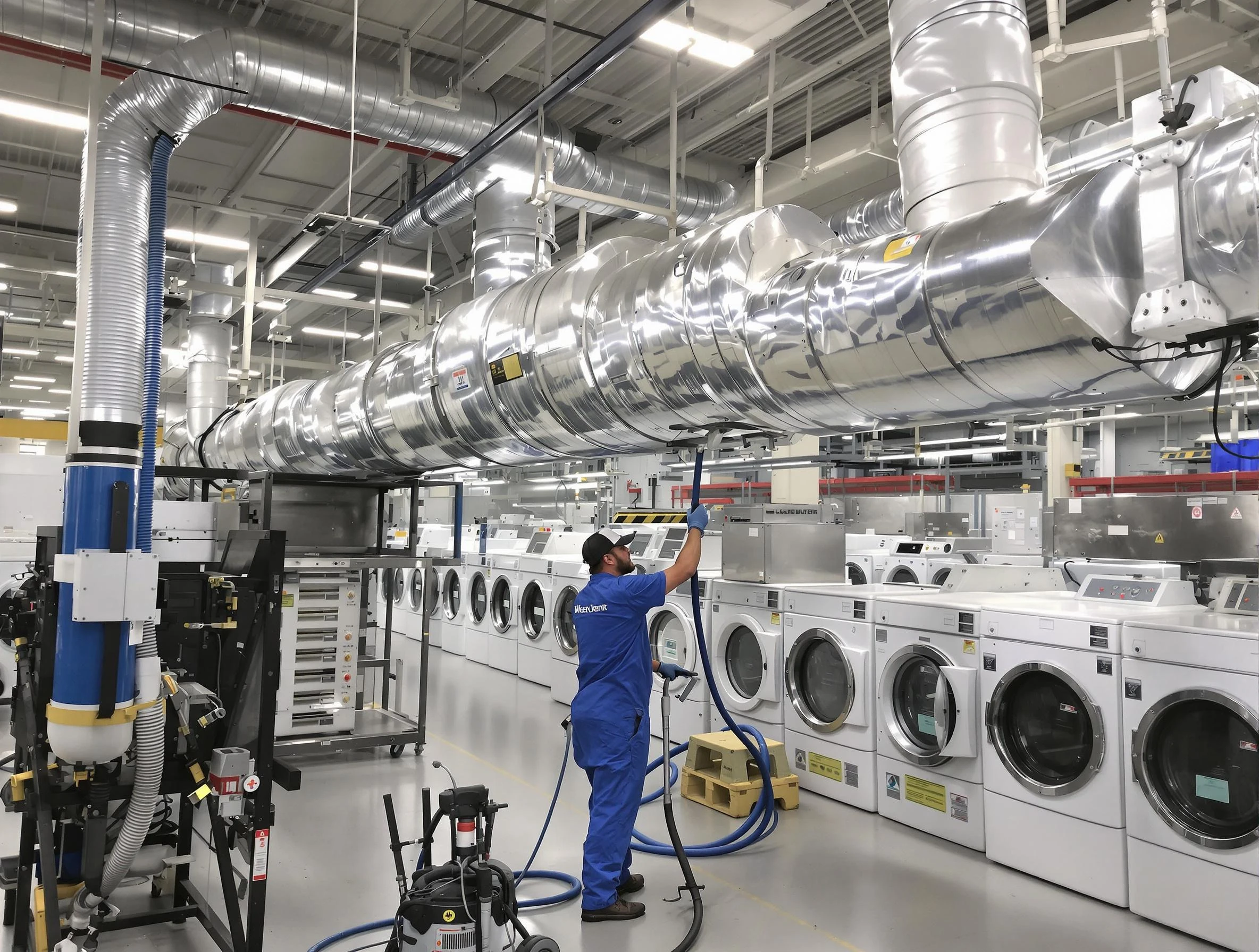 Marlborough Dryer Vent Cleaning team performing heavy-duty industrial dryer vent cleaning in Marlborough